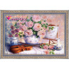 В рамке Розы и скрипка Алмазная вышивка мозаика АЖ-1250