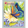 В рамке Бабочка и цветочек Алмазная вышивка мозаика АЖ-1129