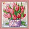 В рамке Тюльпаны в подарок Алмазная вышивка мозаика АЖ-1449