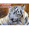  Белый тигр Алмазная вышивка мозаика АЖ-1401