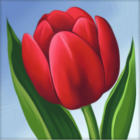 Красный тюльпан Алмазная вышивка мозаика АЖ-1634