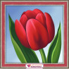 В рамке Красный тюльпан Алмазная вышивка мозаика АЖ-1634