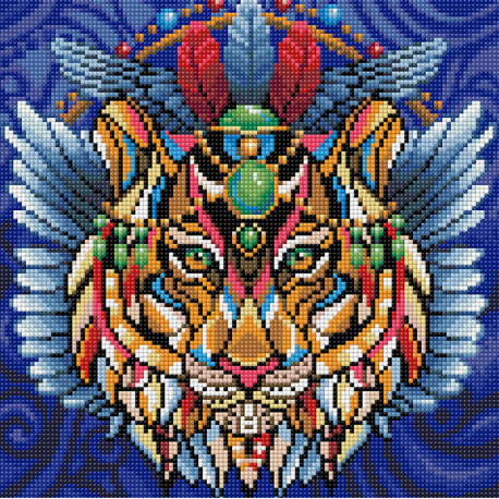  Тигриный талисман Алмазная вышивка мозаика АЖ-1593